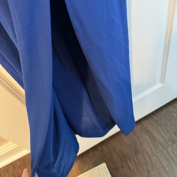 Yigal Azrouël Blue & Black Maxi Evening Gown Sleeveless with V-Neck | Size 2 - Picture 7 of 12